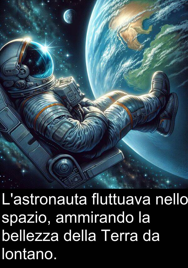 bellezza: L'astronauta fluttuava nello spazio, ammirando la bellezza della Terra da lontano.