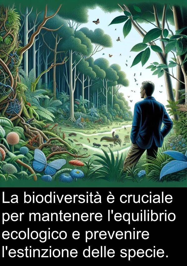 cruciale: La biodiversità è cruciale per mantenere l'equilibrio ecologico e prevenire l'estinzione delle specie.