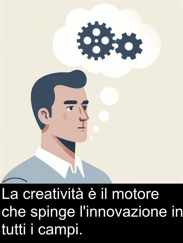 creatività: La creatività è il motore che spinge l'innovazione in tutti i campi.