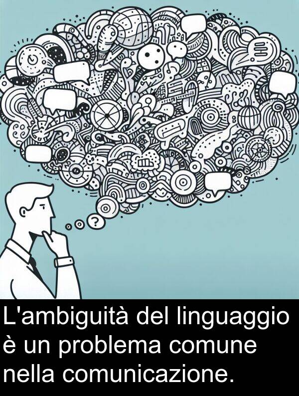 comune: L'ambiguità del linguaggio è un problema comune nella comunicazione.