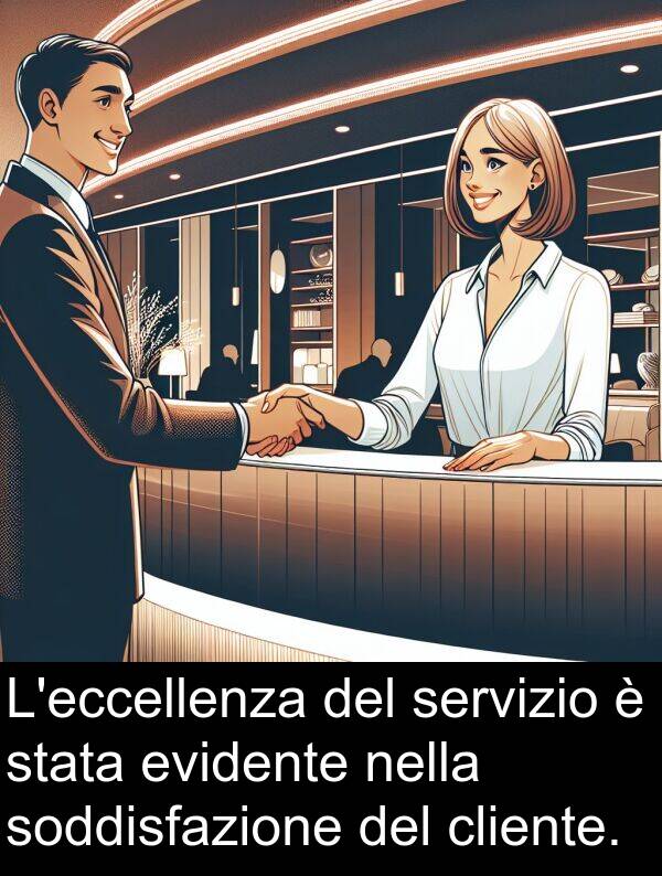 stata: L'eccellenza del servizio è stata evidente nella soddisfazione del cliente.