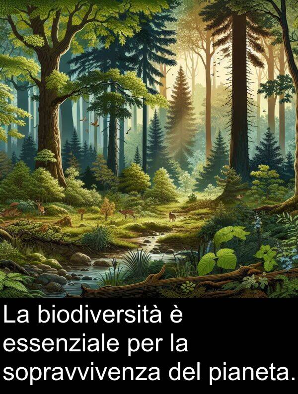 pianeta: La biodiversità è essenziale per la sopravvivenza del pianeta.