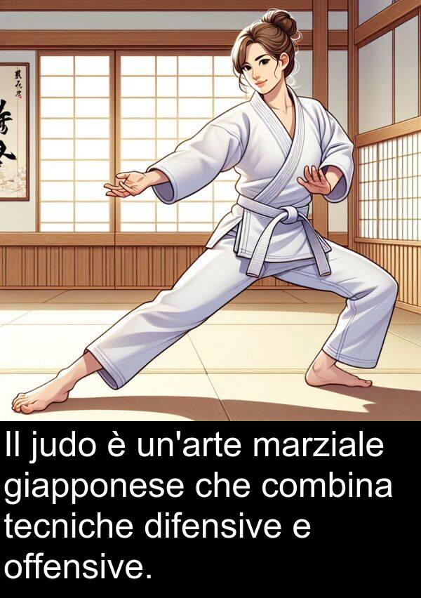 judo: Il judo è un'arte marziale giapponese che combina tecniche difensive e offensive.