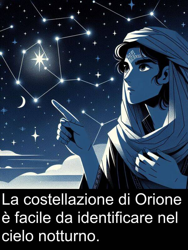 costellazione: La costellazione di Orione è facile da identificare nel cielo notturno.