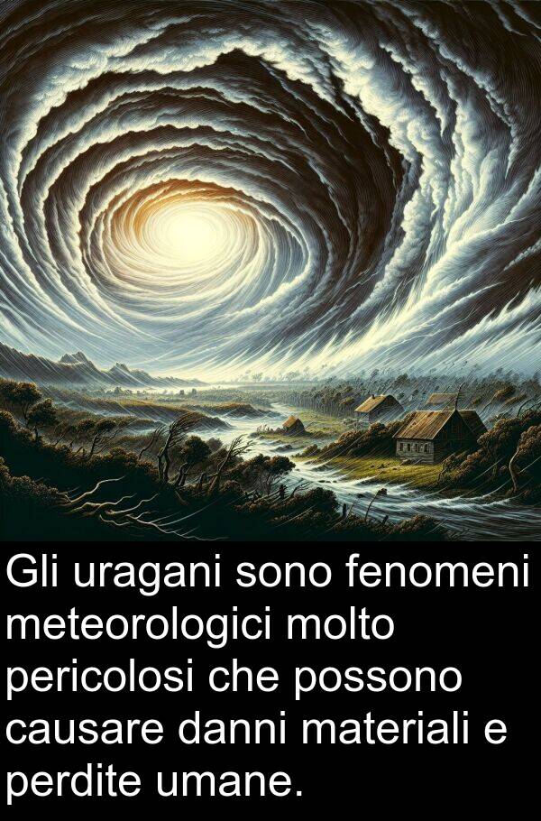 danni: Gli uragani sono fenomeni meteorologici molto pericolosi che possono causare danni materiali e perdite umane.