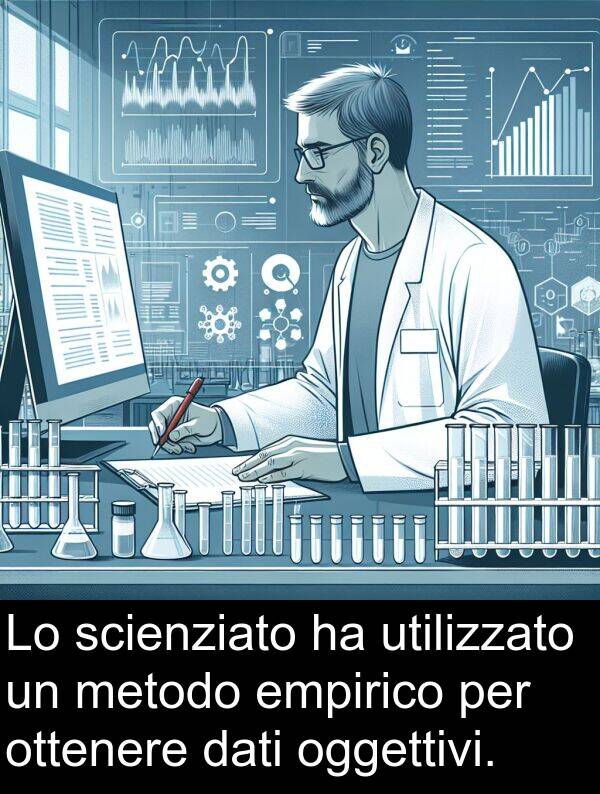 oggettivi: Lo scienziato ha utilizzato un metodo empirico per ottenere dati oggettivi.