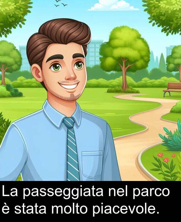 stata: La passeggiata nel parco è stata molto piacevole.