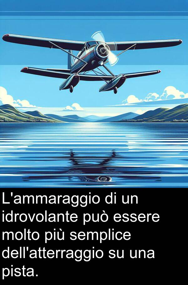 pista: L'ammaraggio di un idrovolante può essere molto più semplice dell'atterraggio su una pista.