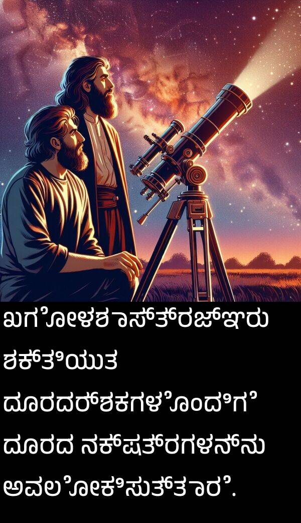ಅವಲೋಕಿಸುತ್ತಾರೆ: ಖಗೋಳಶಾಸ್ತ್ರಜ್ಞರು ಶಕ್ತಿಯುತ ದೂರದರ್ಶಕಗಳೊಂದಿಗೆ ದೂರದ ನಕ್ಷತ್ರಗಳನ್ನು ಅವಲೋಕಿಸುತ್ತಾರೆ.