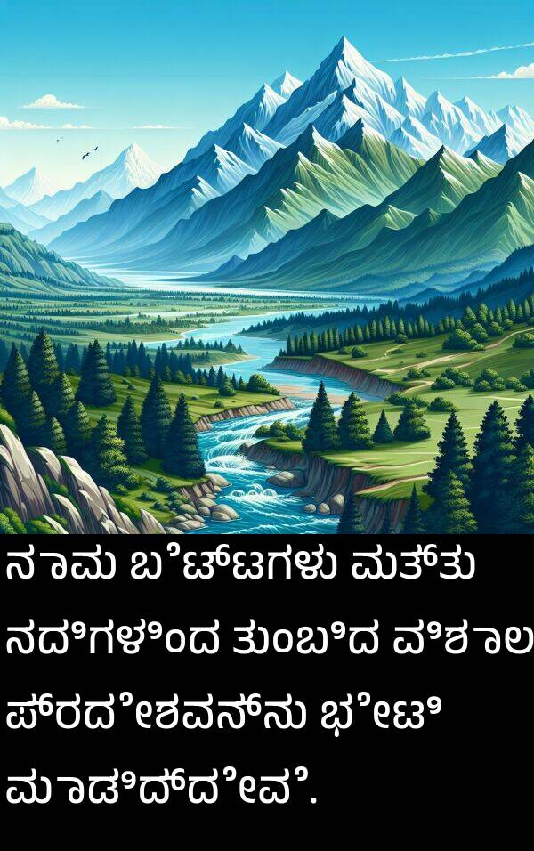 ಮಾಡಿದ್ದೇವೆ: ನಾವು ಬೆಟ್ಟಗಳು ಮತ್ತು ನದಿಗಳಿಂದ ತುಂಬಿದ ವಿಶಾಲ ಪ್ರದೇಶವನ್ನು ಭೇಟಿ ಮಾಡಿದ್ದೇವೆ.