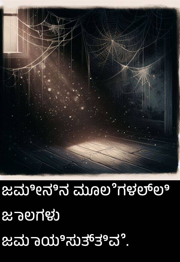 ಮೂಲೆಗಳಲ್ಲಿ: ಜಮೀನಿನ ಮೂಲೆಗಳಲ್ಲಿ ಜಾಲಗಳು ಜಮಾಯಿಸುತ್ತಿವೆ.