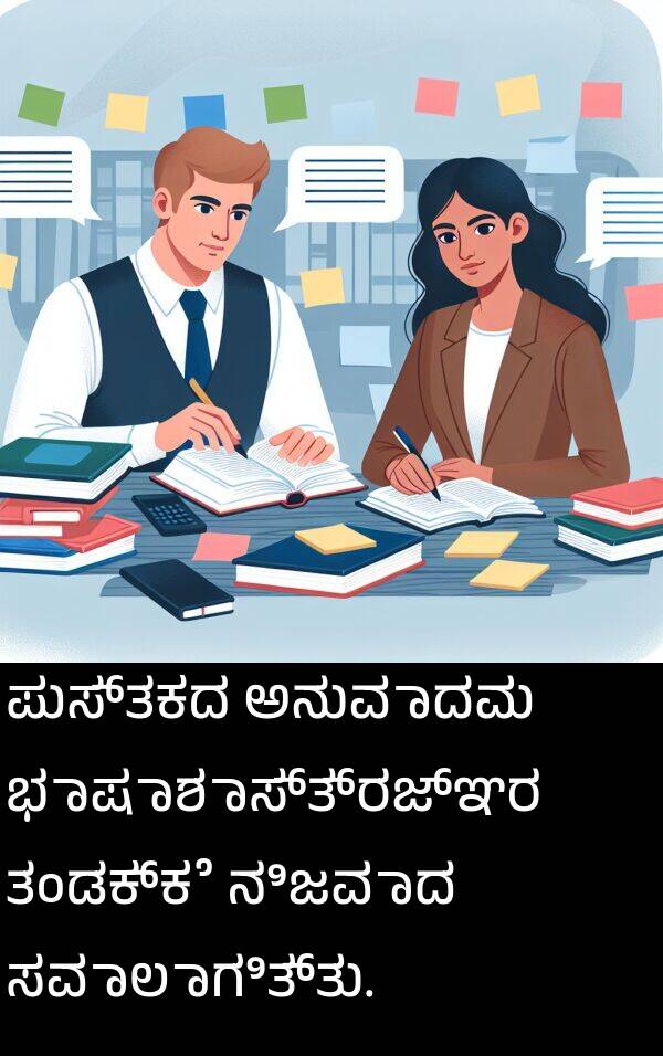 ತಂಡಕ್ಕೆ: ಪುಸ್ತಕದ ಅನುವಾದವು ಭಾಷಾಶಾಸ್ತ್ರಜ್ಞರ ತಂಡಕ್ಕೆ ನಿಜವಾದ ಸವಾಲಾಗಿತ್ತು.