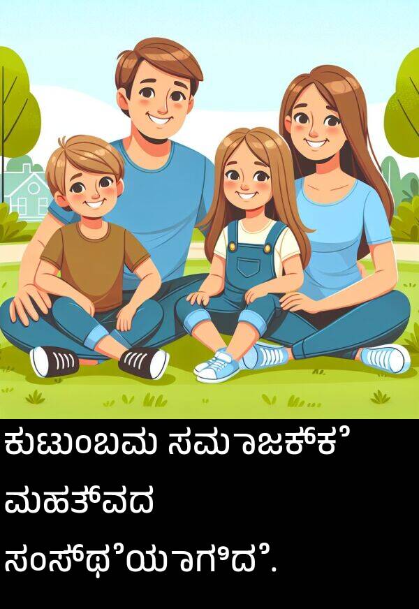 ಕುಟುಂಬವು: ಕುಟುಂಬವು ಸಮಾಜಕ್ಕೆ ಮಹತ್ವದ ಸಂಸ್ಥೆಯಾಗಿದೆ.