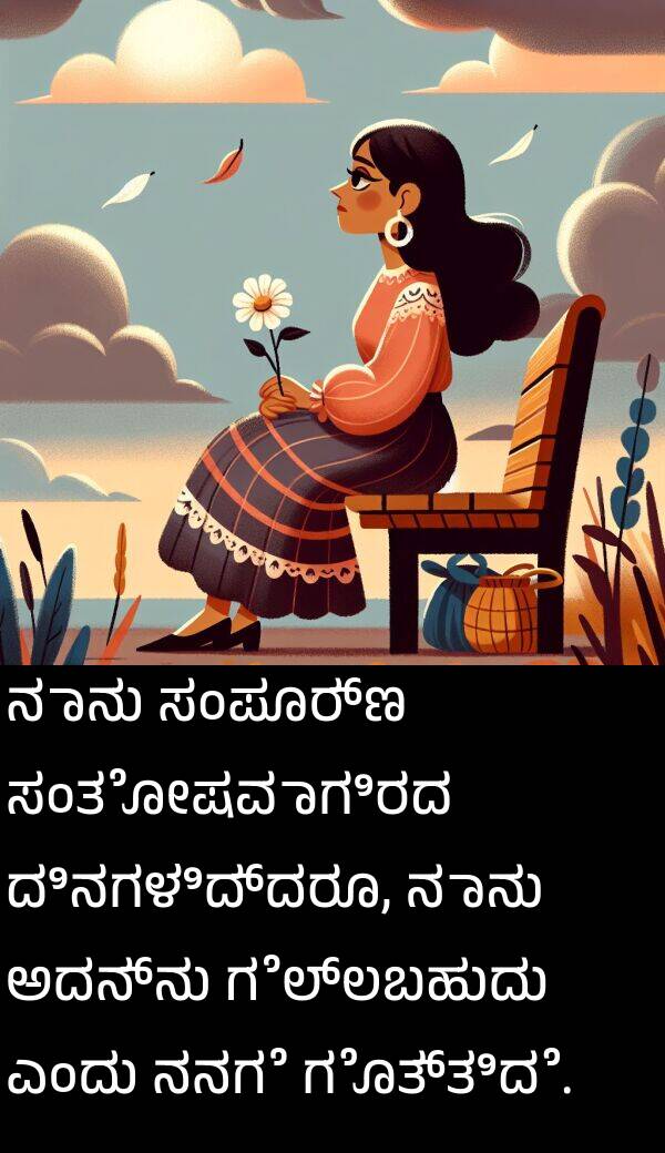 ಗೊತ್ತಿದೆ: ನಾನು ಸಂಪೂರ್ಣ ಸಂತೋಷವಾಗಿರದ ದಿನಗಳಿದ್ದರೂ, ನಾನು ಅದನ್ನು ಗೆಲ್ಲಬಹುದು ಎಂದು ನನಗೆ ಗೊತ್ತಿದೆ.