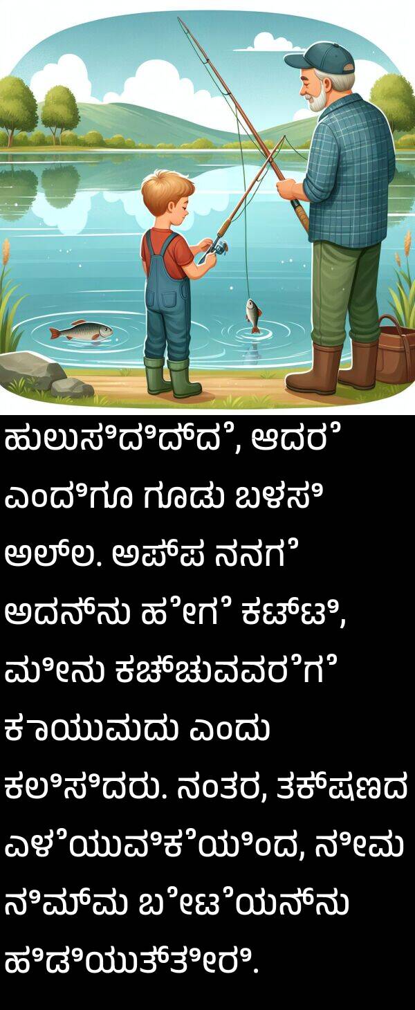 ತಕ್ಷಣದ: ಹುಲುಸಿದಿದ್ದೆ, ಆದರೆ ಎಂದಿಗೂ ಗೂಡು ಬಳಸಿ ಅಲ್ಲ. ಅಪ್ಪ ನನಗೆ ಅದನ್ನು ಹೇಗೆ ಕಟ್ಟಿ, ಮೀನು ಕಚ್ಚುವವರೆಗೆ ಕಾಯುವುದು ಎಂದು ಕಲಿಸಿದರು. ನಂತರ, ತಕ್ಷಣದ ಎಳೆಯುವಿಕೆಯಿಂದ, ನೀವು ನಿಮ್ಮ ಬೇಟೆಯನ್ನು ಹಿಡಿಯುತ್ತೀರಿ.