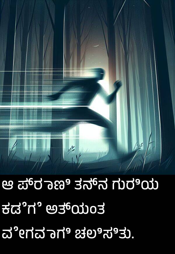 ತನ್ನ: ಆ ಪ್ರಾಣಿ ತನ್ನ ಗುರಿಯ ಕಡೆಗೆ ಅತ್ಯಂತ ವೇಗವಾಗಿ ಚಲಿಸಿತು.
