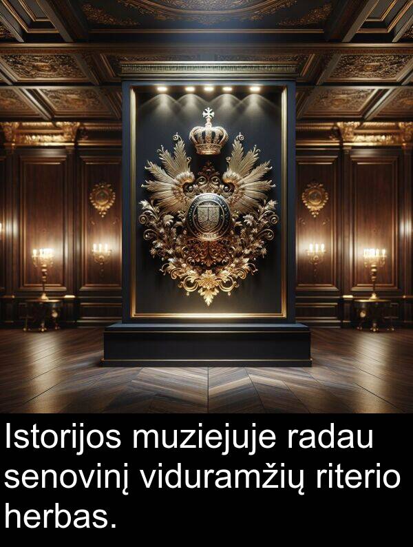 radau: Istorijos muziejuje radau senovinį viduramžių riterio herbas.