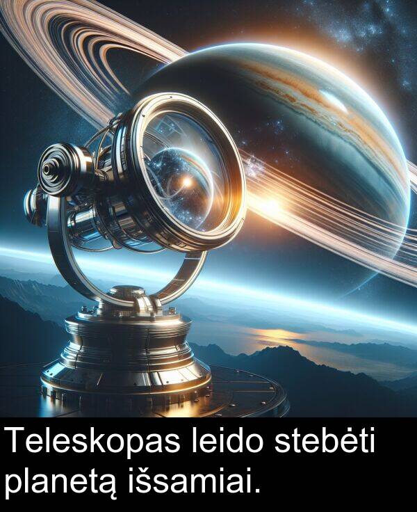 stebėti: Teleskopas leido stebėti planetą išsamiai.
