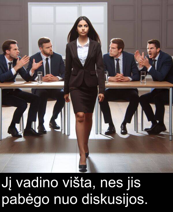 vadino: Jį vadino višta, nes jis pabėgo nuo diskusijos.