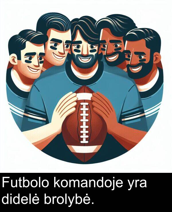 komandoje: Futbolo komandoje yra didelė brolybė.