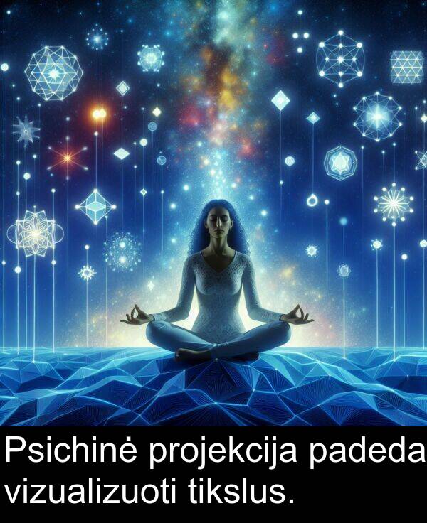 padeda: Psichinė projekcija padeda vizualizuoti tikslus.