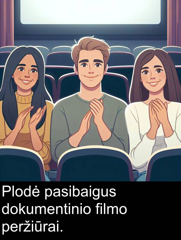 filmo: Plodė pasibaigus dokumentinio filmo peržiūrai.