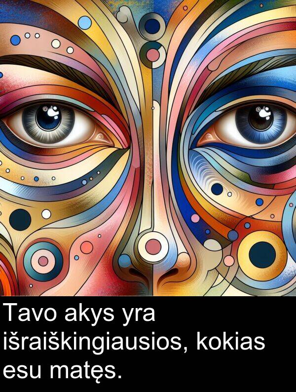 esu: Tavo akys yra išraiškingiausios, kokias esu matęs.