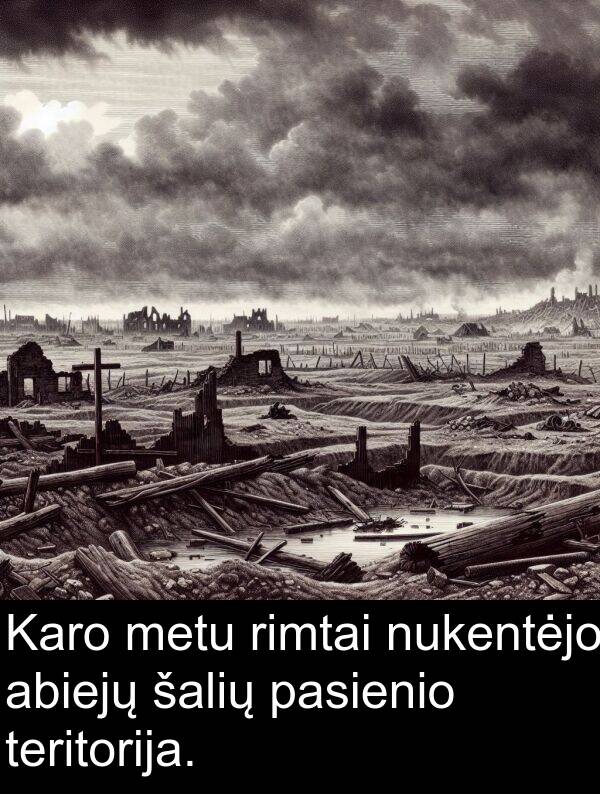 abiejų: Karo metu rimtai nukentėjo abiejų šalių pasienio teritorija.