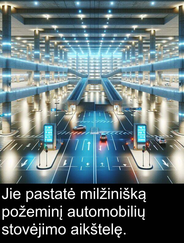 aikštelę: Jie pastatė milžinišką požeminį automobilių stovėjimo aikštelę.