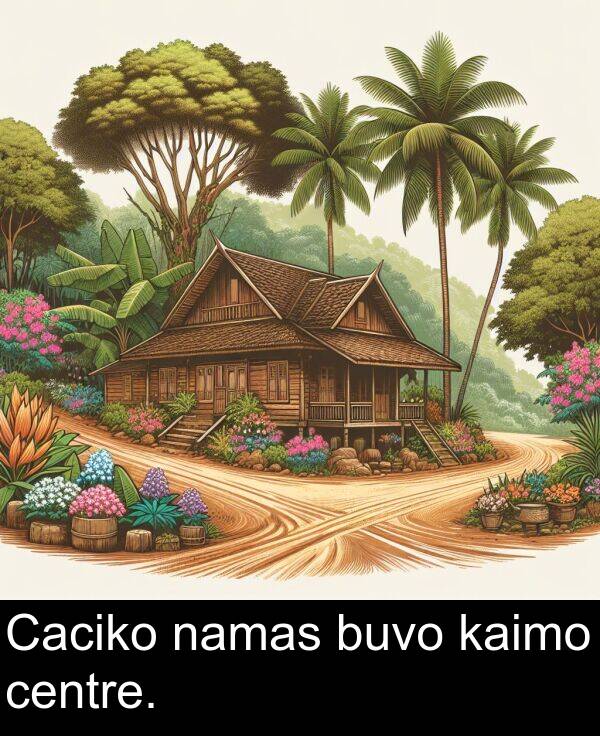 centre: Caciko namas buvo kaimo centre.