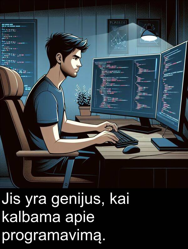 kai: Jis yra genijus, kai kalbama apie programavimą.