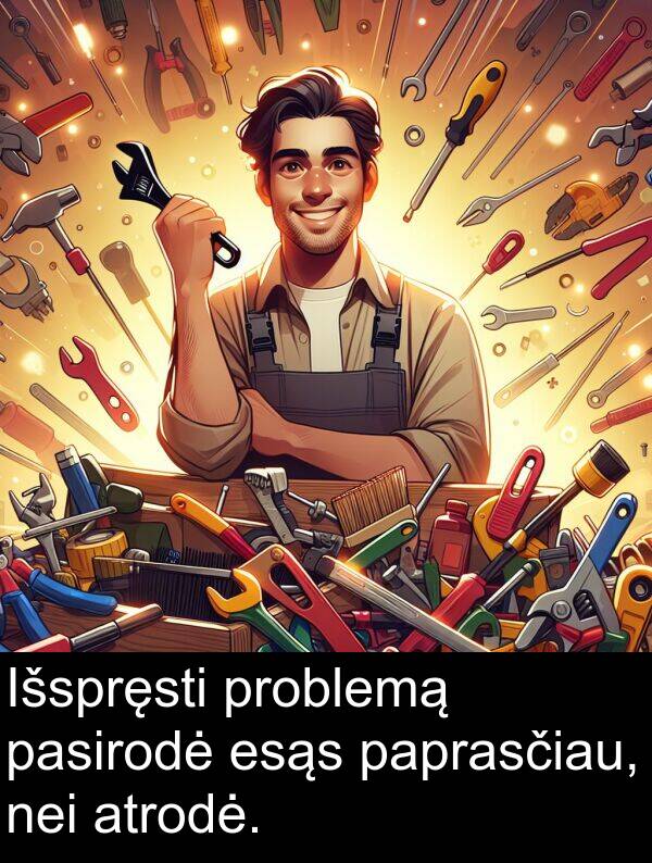 nei: Išspręsti problemą pasirodė esąs paprasčiau, nei atrodė.