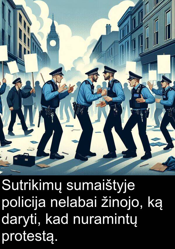 daryti: Sutrikimų sumaištyje policija nelabai žinojo, ką daryti, kad nuramintų protestą.