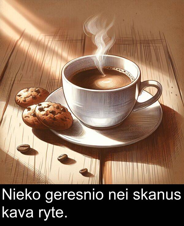 geresnio: Nieko geresnio nei skanus kava ryte.