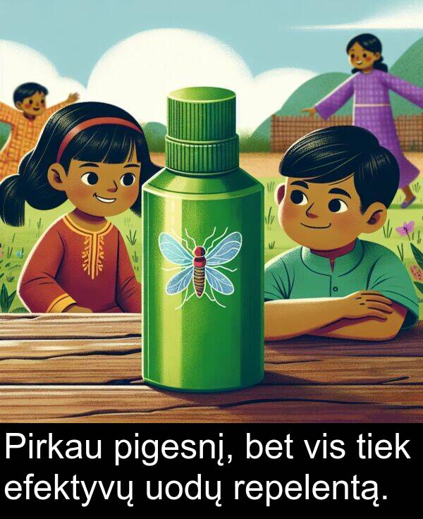 uodų: Pirkau pigesnį, bet vis tiek efektyvų uodų repelentą.