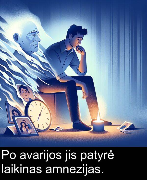 laikinas: Po avarijos jis patyrė laikinas amnezijas.