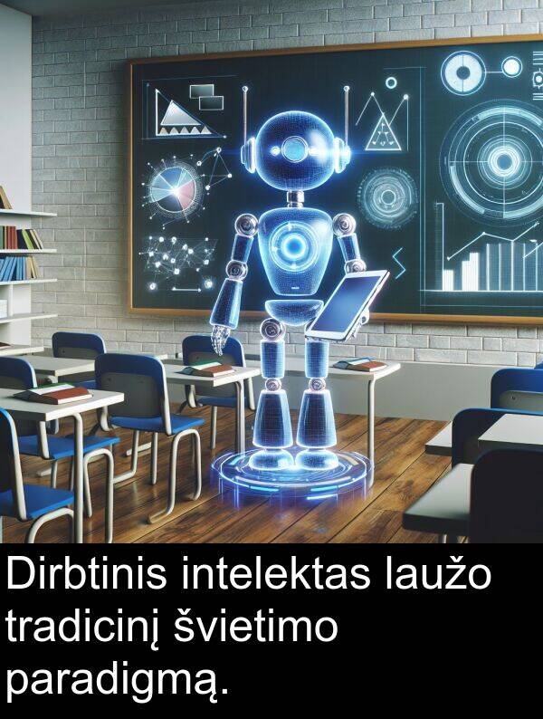 laužo: Dirbtinis intelektas laužo tradicinį švietimo paradigmą.