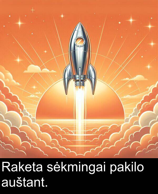 auštant: Raketa sėkmingai pakilo auštant.