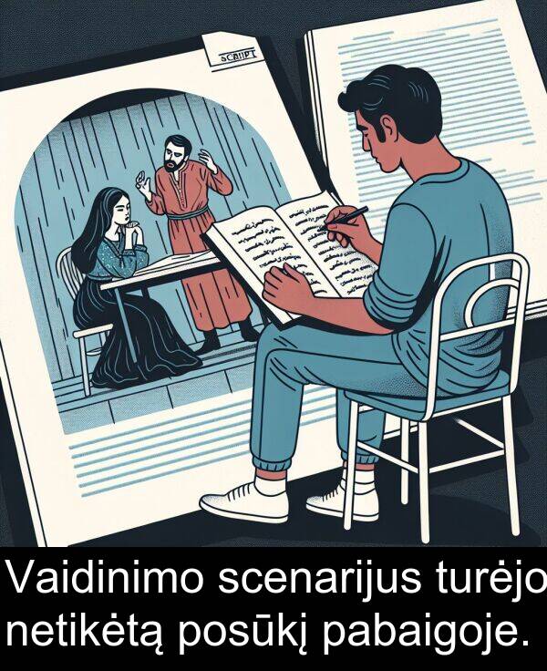 pabaigoje: Vaidinimo scenarijus turėjo netikėtą posūkį pabaigoje.
