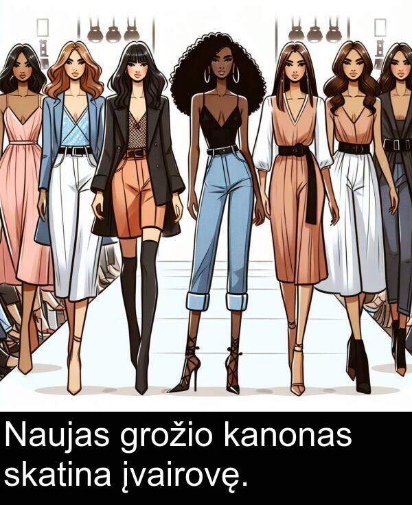 grožio: Naujas grožio kanonas skatina įvairovę.