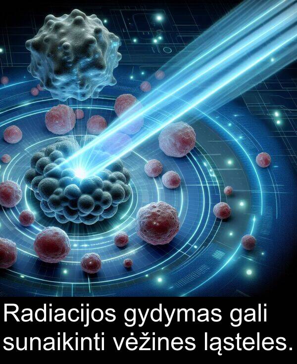 gali: Radiacijos gydymas gali sunaikinti vėžines ląsteles.