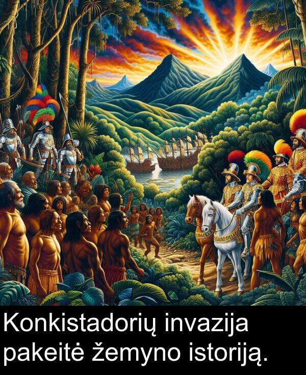 žemyno: Konkistadorių invazija pakeitė žemyno istoriją.