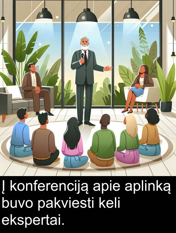 ekspertai: Į konferenciją apie aplinką buvo pakviesti keli ekspertai.