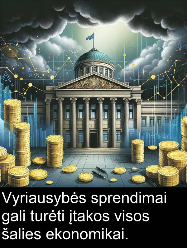šalies: Vyriausybės sprendimai gali turėti įtakos visos šalies ekonomikai.