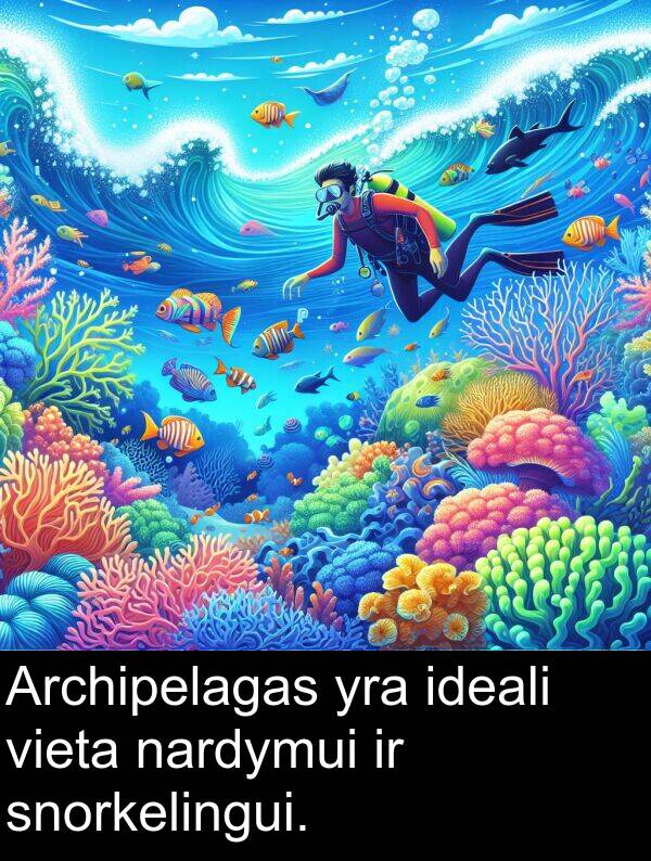 ideali: Archipelagas yra ideali vieta nardymui ir snorkelingui.