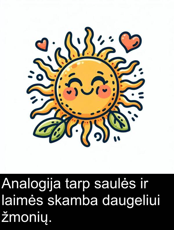 tarp: Analogija tarp saulės ir laimės skamba daugeliui žmonių.