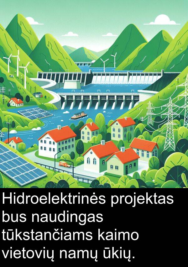 naudingas: Hidroelektrinės projektas bus naudingas tūkstančiams kaimo vietovių namų ūkių.