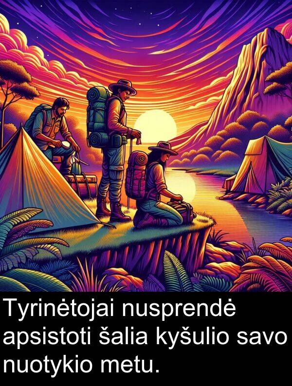 šalia: Tyrinėtojai nusprendė apsistoti šalia kyšulio savo nuotykio metu.
