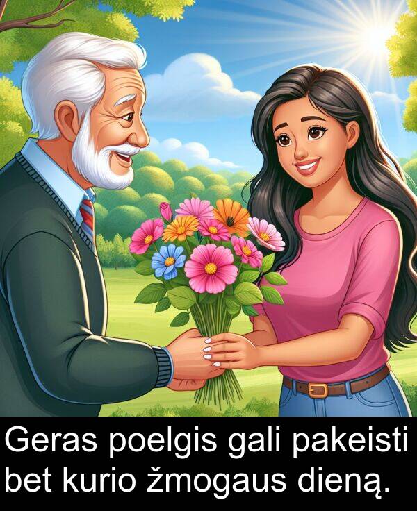 gali: Geras poelgis gali pakeisti bet kurio žmogaus dieną.