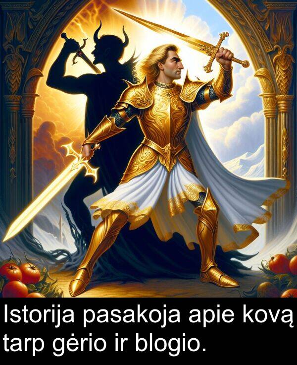 tarp: Istorija pasakoja apie kovą tarp gėrio ir blogio.